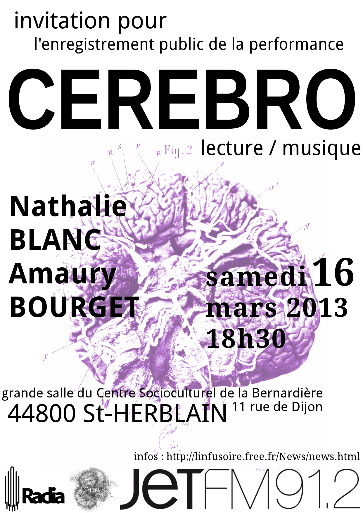 Nathalie Blanc Amaury Bourget semoNO!LinA cerebro radia 2013-03-16